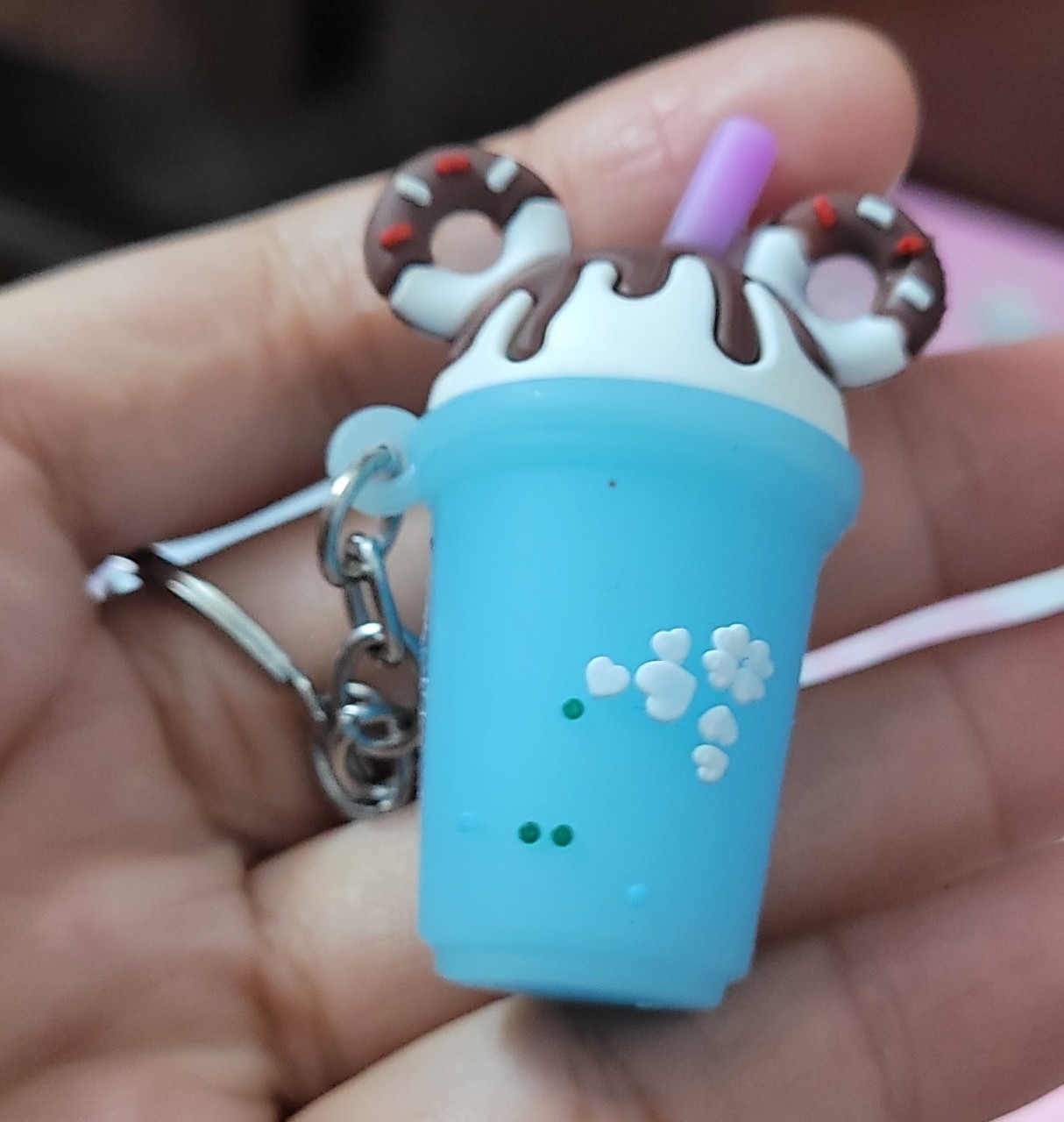 Móc khoá hình ly trà sữa siêu cute dùng để móc cặp, túi xách, chìa khoá ô tô, xe máy, chìa khoá cửa