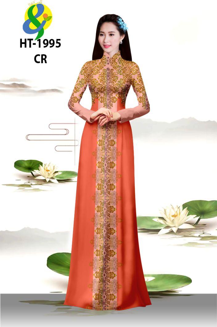 Vải áo dài họa tiết hoa văn thổ cẩm HT-1995