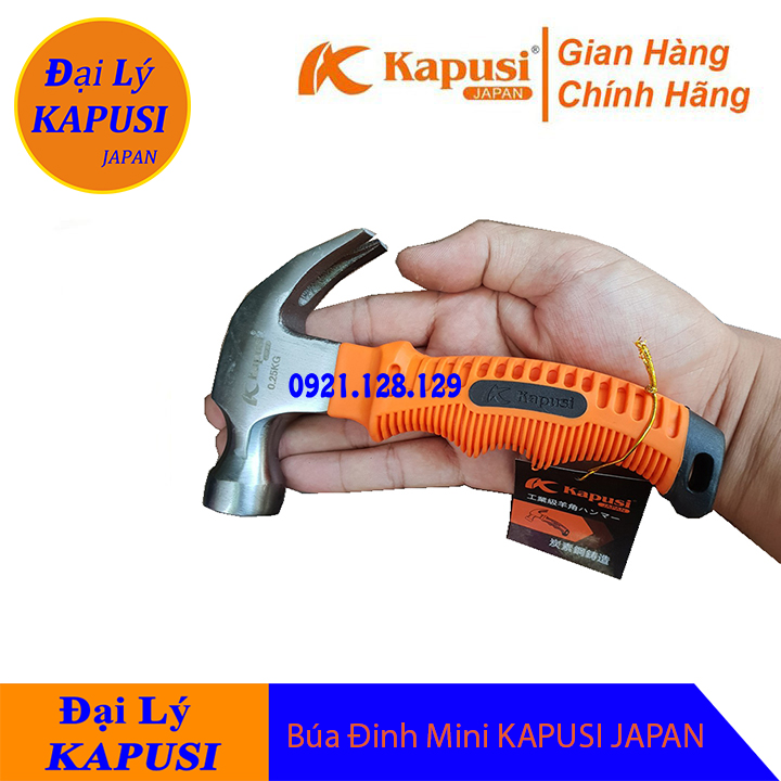 Búa đinh - búa nhổ đinh mini đúc liền khối 250g cao cấp kapusi japan