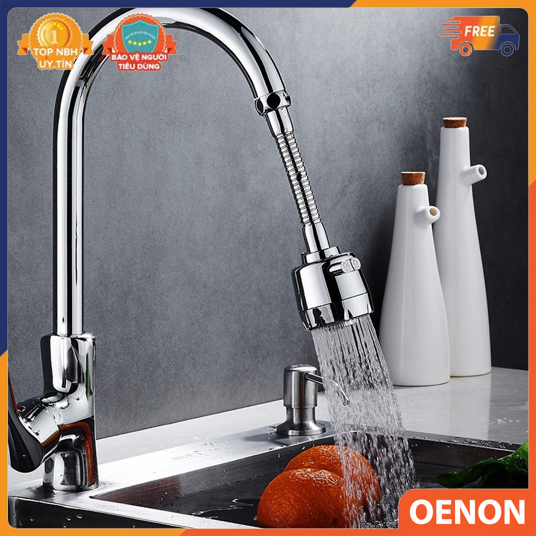 Dây Nối Đầu Vòi Nước Tăng Áp Dài 18cm Có Nút Điều Chỉnh Xoay 360