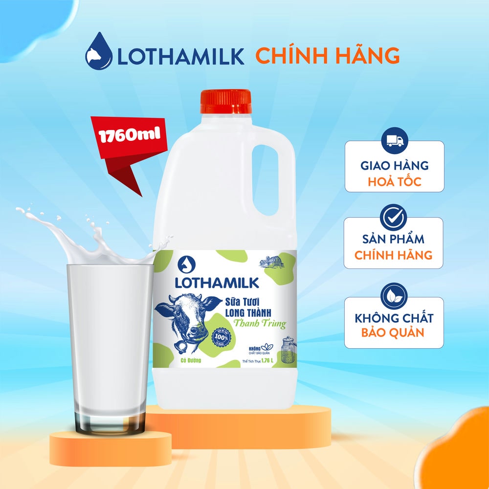 Lothamilk Sterilized Fresh Milk 1760ml Bottle - 3