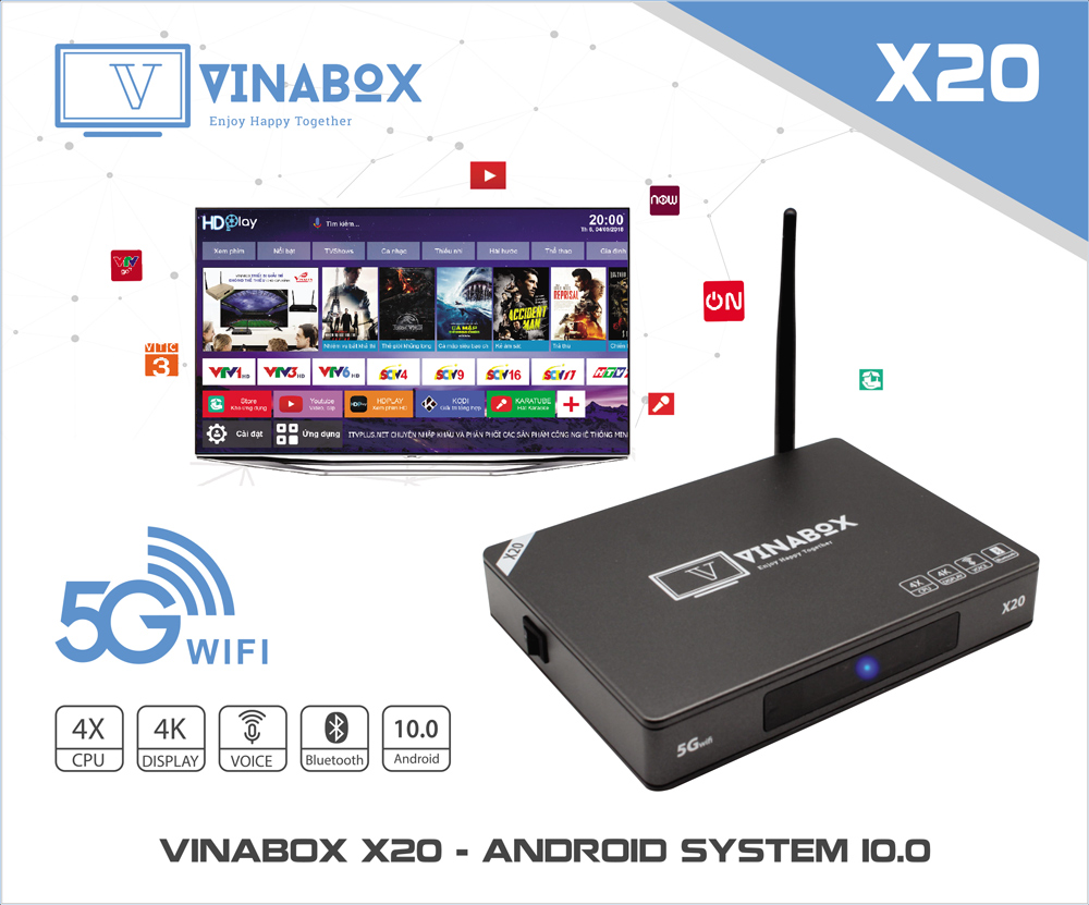 Vinabox x20 – 4g/32g – android 10.0 – siêu khủng 2020