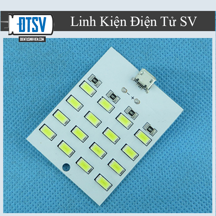 Module 16 bóng LED siêu sáng nguồn micro USB 5VDC- Linhkiendientusv.vn