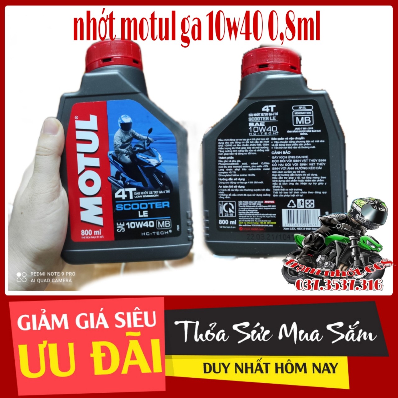 Nhớt tay ga motul scooter le 10w40 800ml