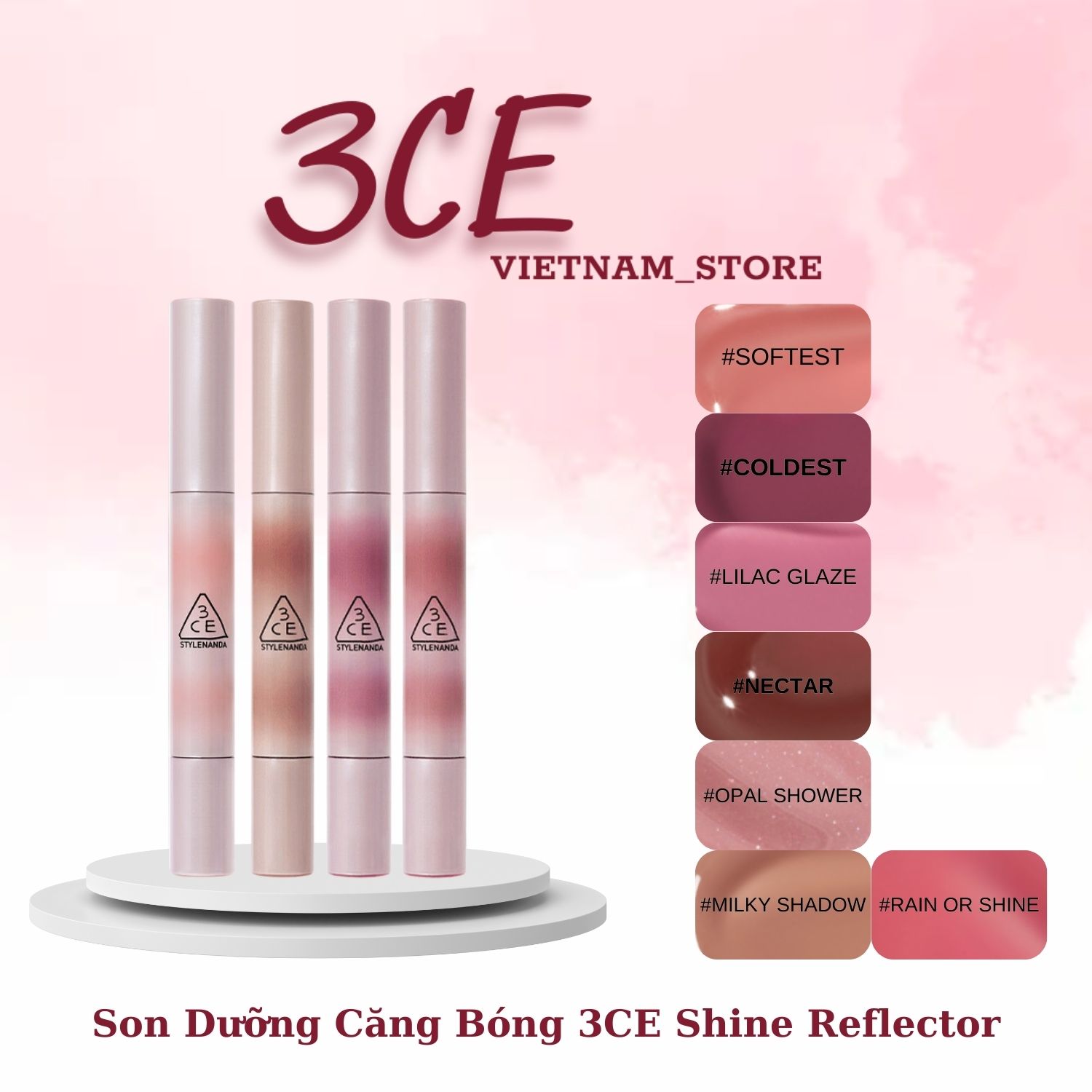 Son dưỡng có màu 3ce shine reflector 1.7g