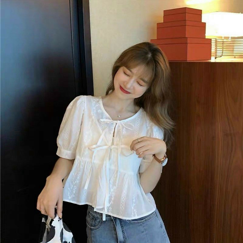 Set áo baby doll nơ xinh