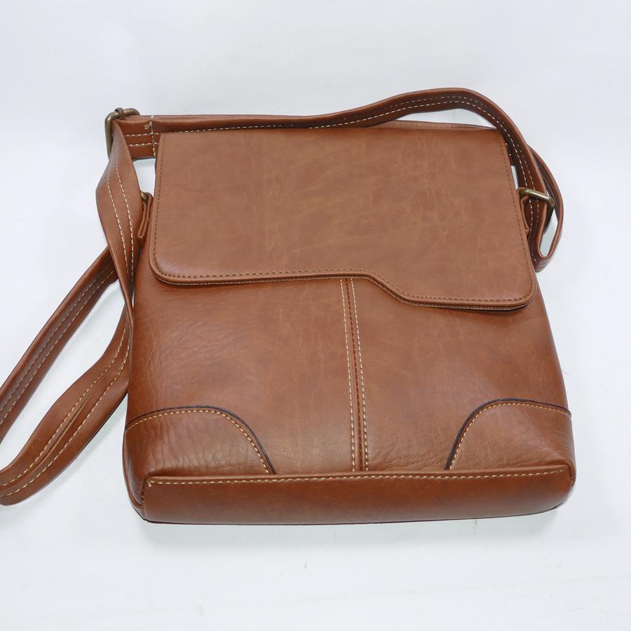 [HCM]Túi đựng Ipad bằng da bò sáng đẹp thời trang chống thấm nước có dây đeo chéo dài tiện lợi vá 2 mảnh độc đáo