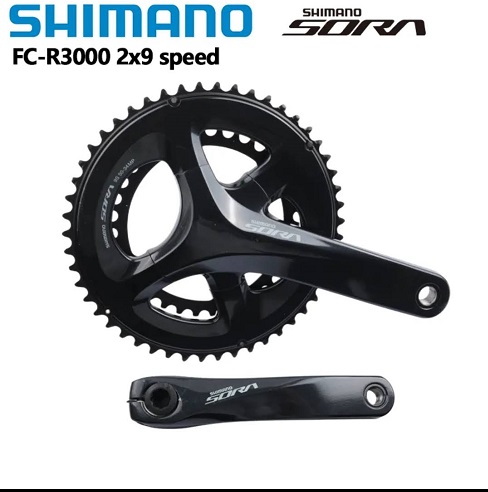 Giò Dĩa Shimano Sora R3000 50-34 / 170mm 9s + Kèm Trục Cốt Rỗng Bb RS500
