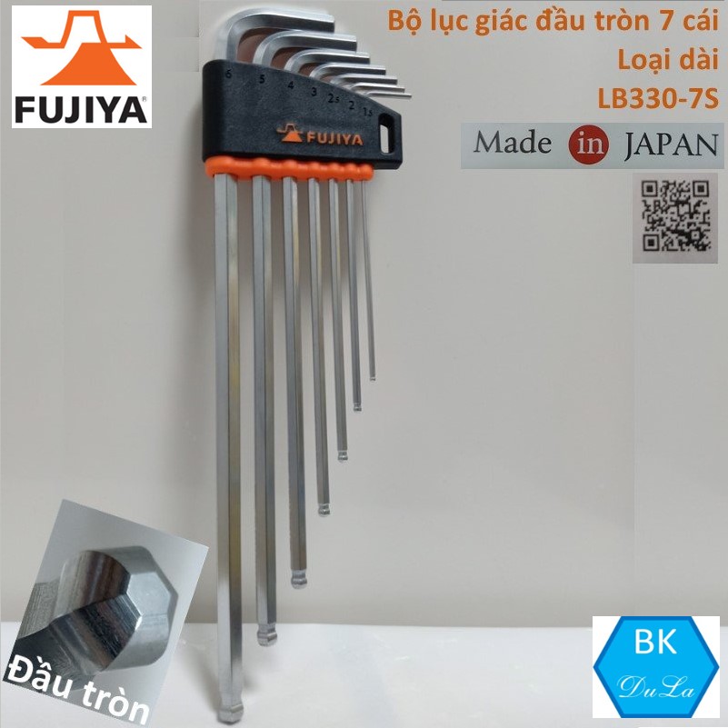[HCM][Sản xuất tại Nhật] Bộ cờ lê lục giác dài đầu bi 7 chi tiết FUJIYA LB330-7S made in Japan