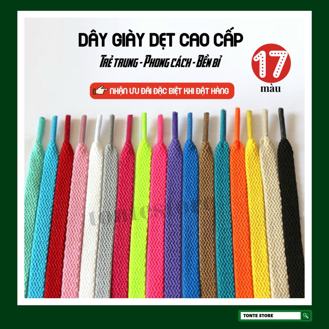 Dây giày dẹt cao cấp, có hộp, dài 120cm, nhiều màu sắc cho cả nam nữ DG01 (có ảnh + video chi tiết)