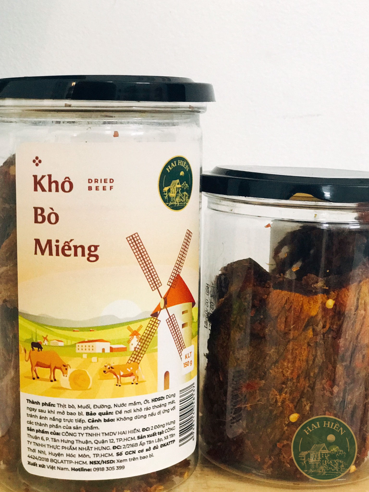 [HCM]Khô Bò Miếng Hai Hiền Hũ 100g - Hàng loại 1 siêu ngon đảm bảo an toàn từ Việt Nam
