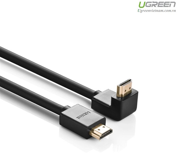Cáp hdmi dài 10m bẻ góc 270 độ cao cấp ugreen 10124 hỗ trợ 3d 4k 1080p