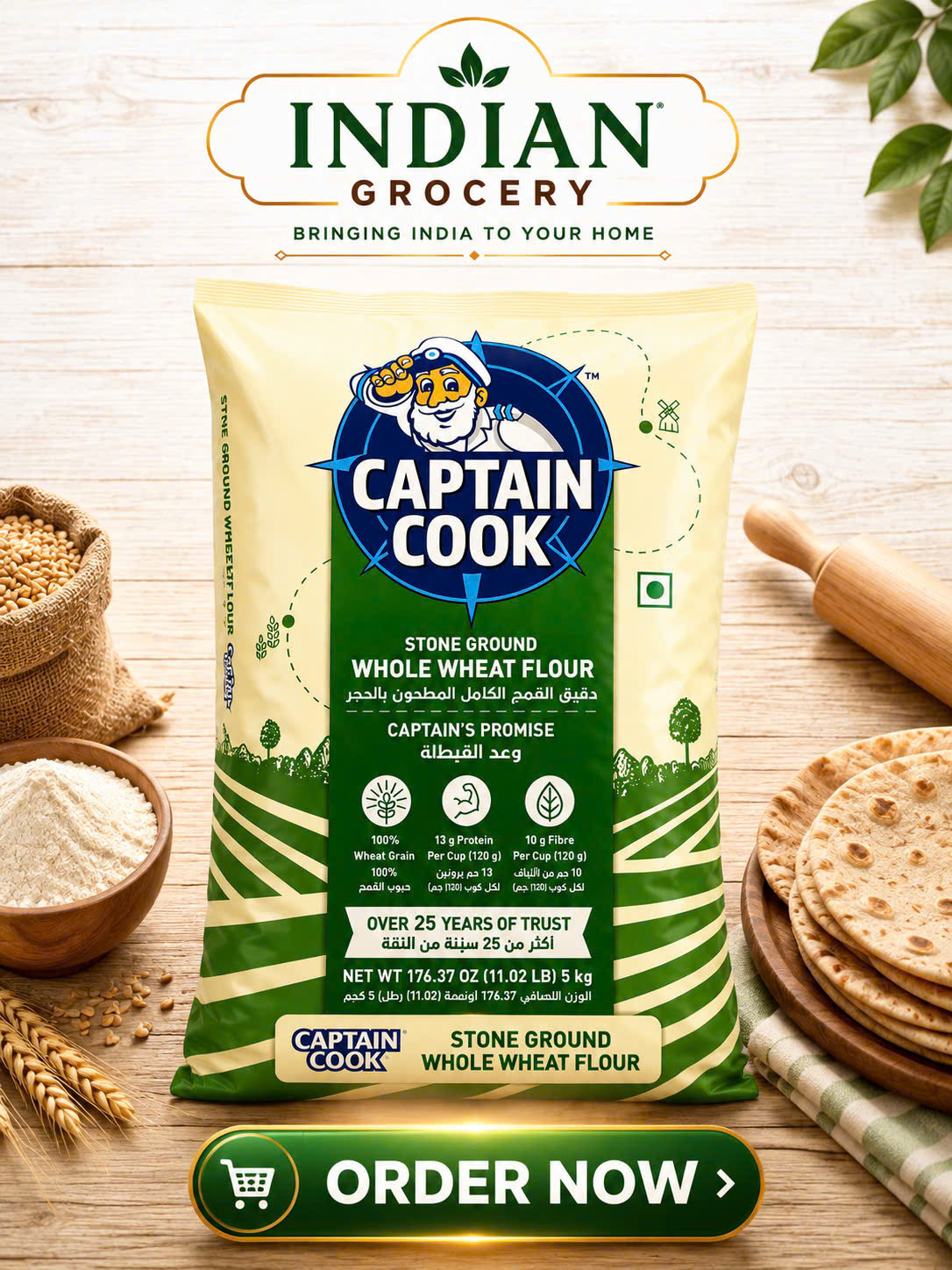 Captain Cook atta 5kg Bột Mì