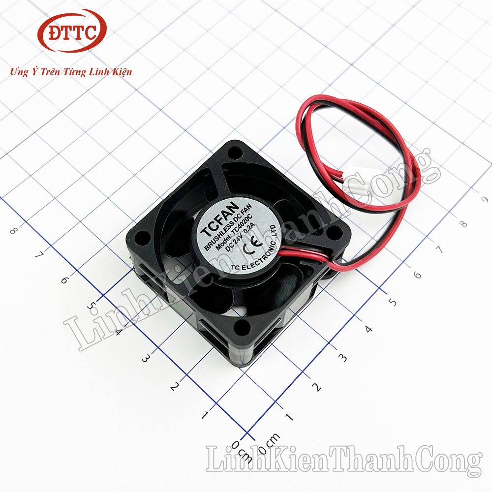 Quạt tản nhiệt 24v 4020 4x4x2cm 0.2a