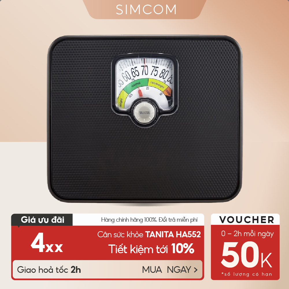 Cân sức khoẻ cơ học TANITA HA552, chính hãng nhật bản, đo chỉ số cơ thể BMI, bảo hành 6th, Simcom