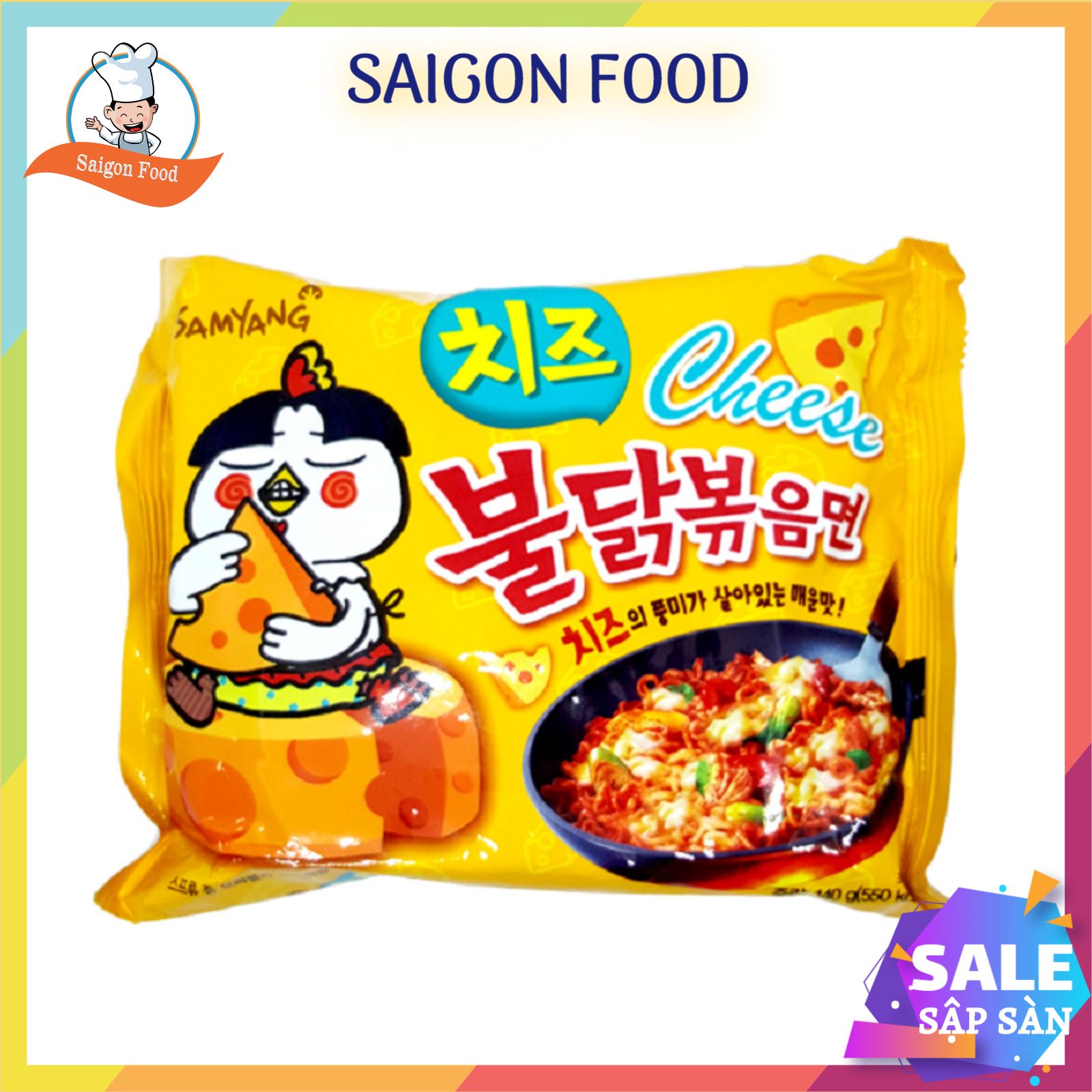 [HCM][1gói] Mì cay Samyang gà vị phomai Hàn Quốc (140g)- SAIGON FOOD