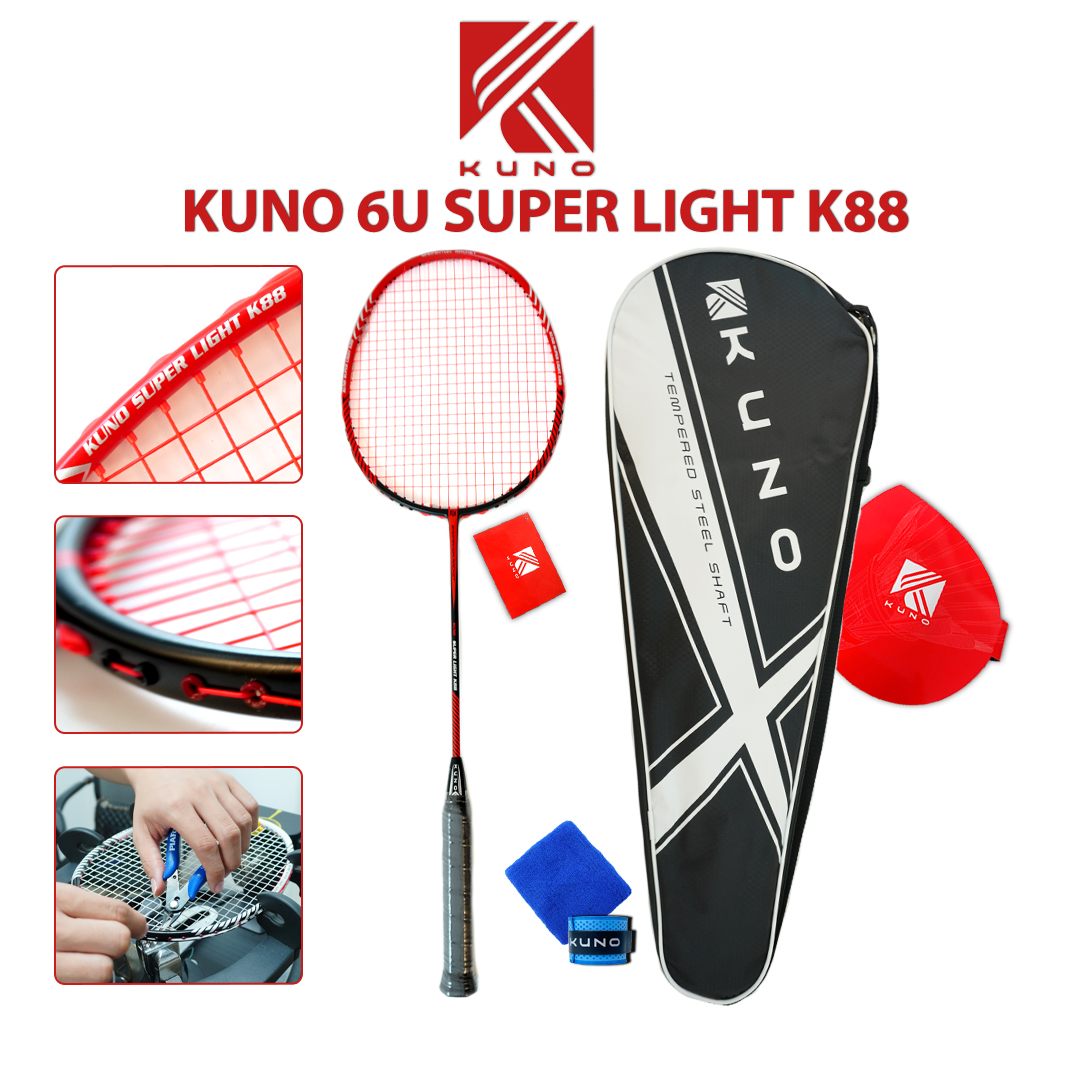 Vợt Cầu Lông 6U Kuno Super Light K88, Cho Người Mới Chơi, Công Thủ Toàn Diện 1 Cây 75gram