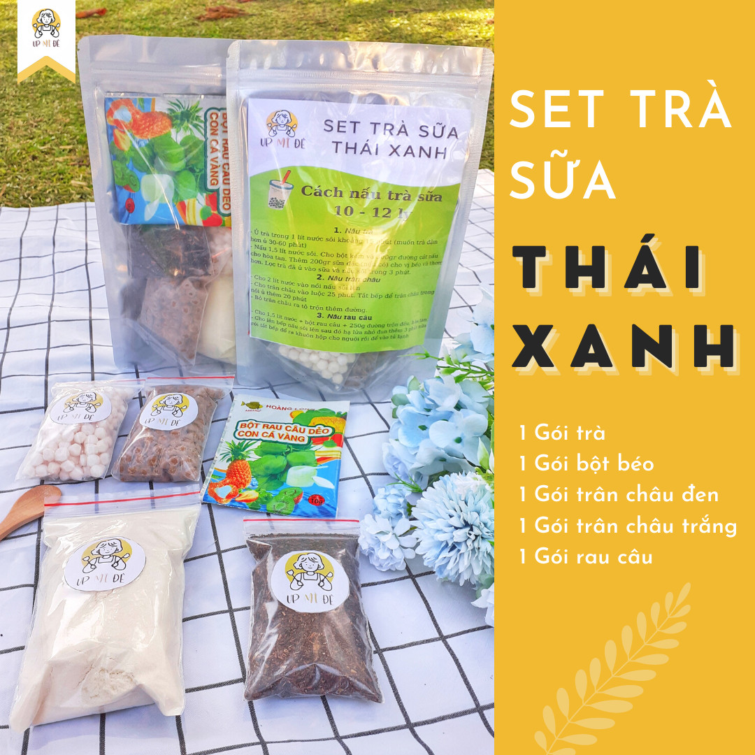 Combo 2 set trà sữa thái đỏ+ thái xanh tặng 1 bịch trân châu 100g