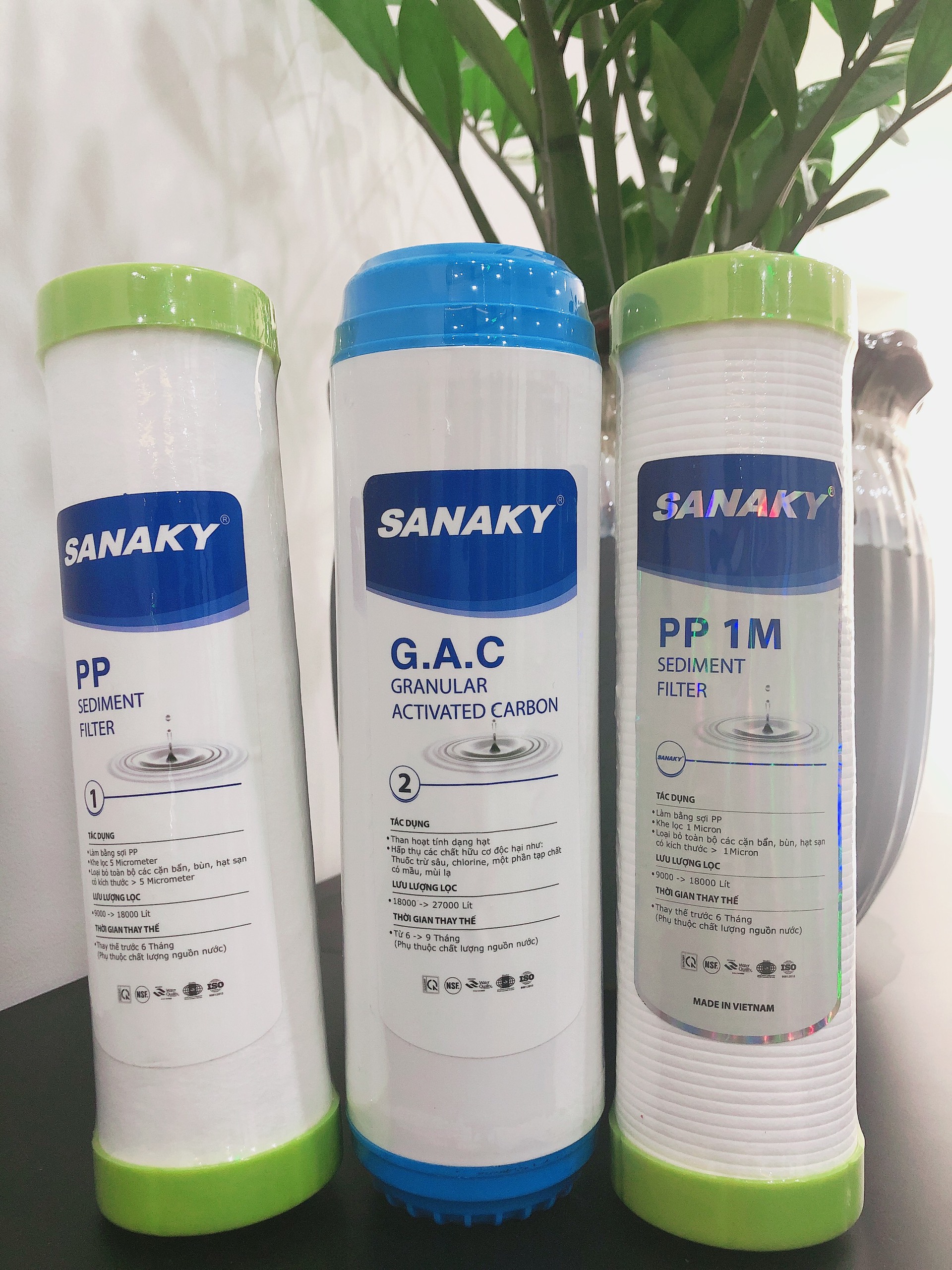Bộ 3 lõi lọc Sanaky - Lõi số 1,2,3