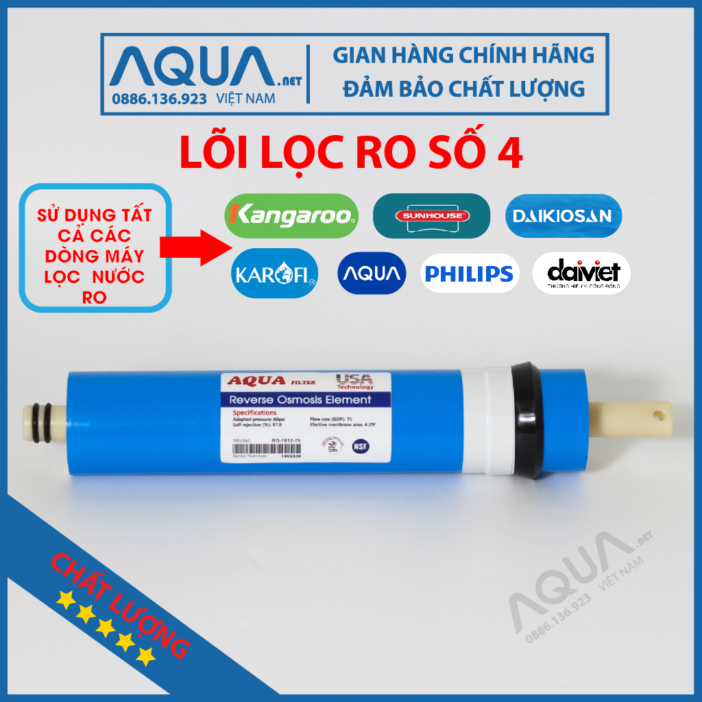 Lõi lọc nước, ro, ro aqua, lõi lọc nước máy kangaroo, karofi, sunhouse, aqua chính hãng