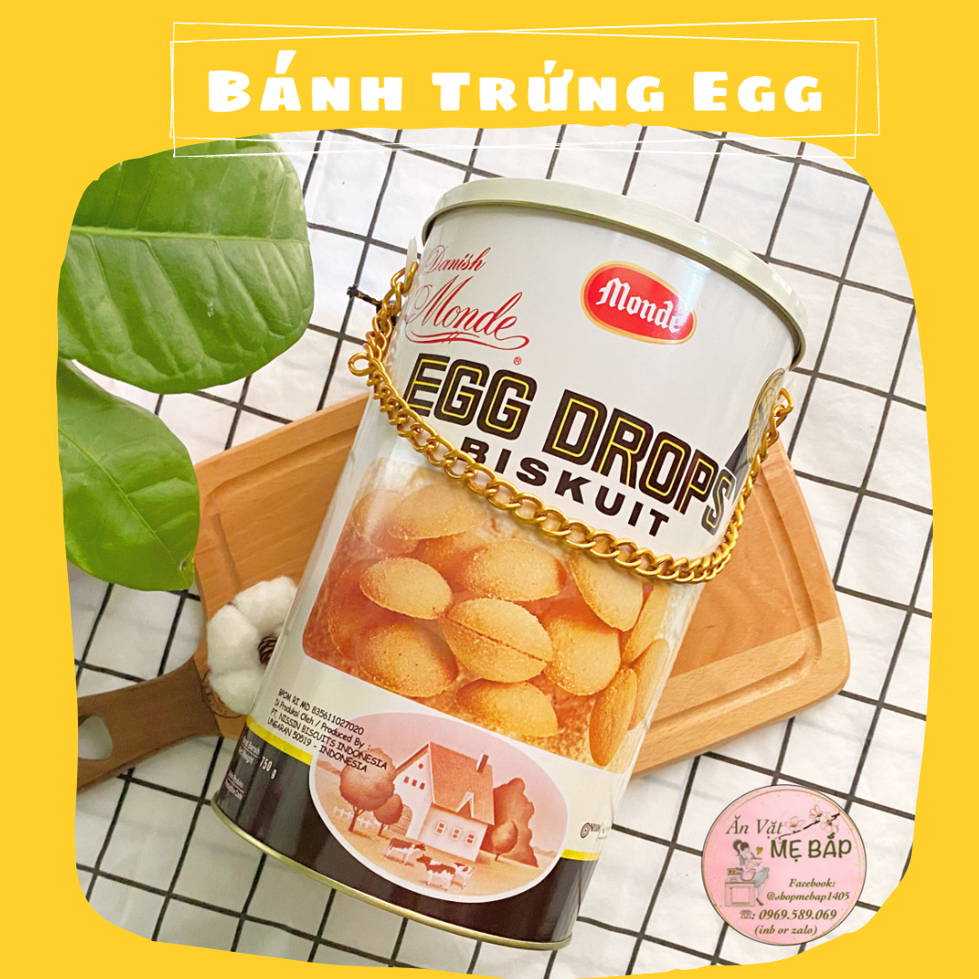 Bánh trứng egg dorps malaysia 750g - bánh quy hộp thiếc quai xích - shop mẹ bắp