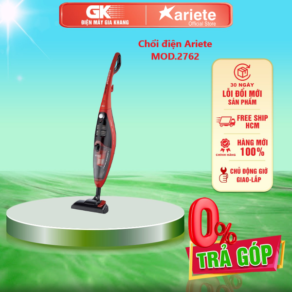 Chổi điện ariete mod.2762 - thiết kế kiểu dáng cầm tay nhỏ gọn, tiện dụng chất liệu cấu tạo cao cấp tạo độ bền cao - giao toàn quốc - freeship hcm