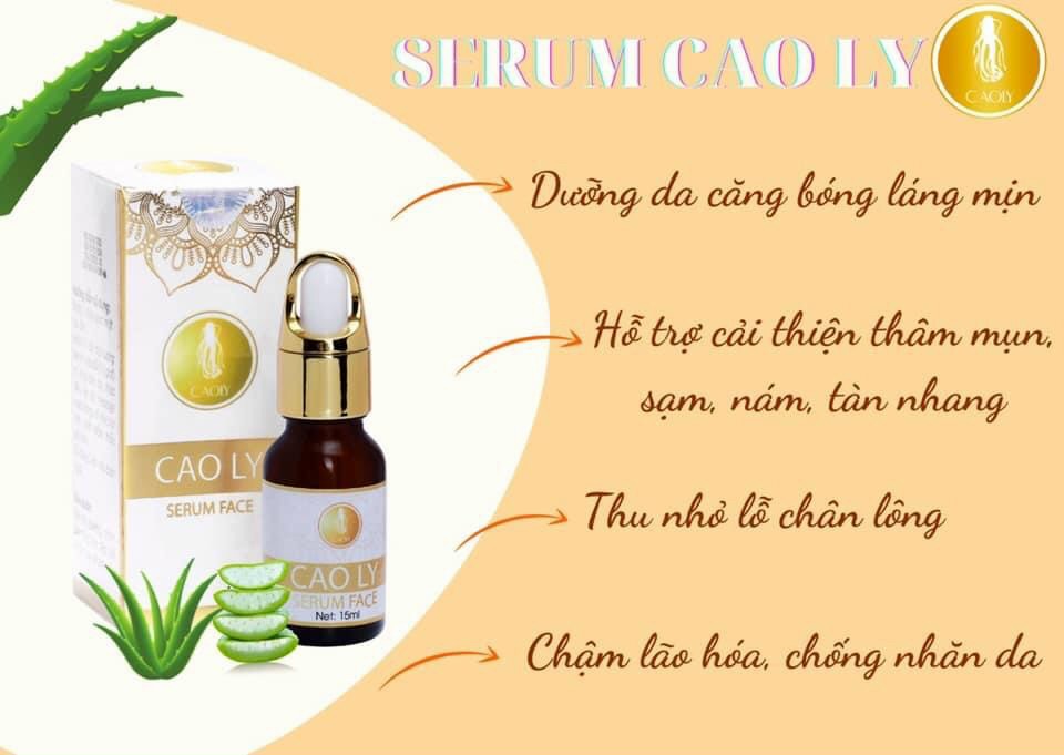 [Chính Hãng Cao Ly] Serum face cao ly mờ nám, dưỡng ẩm, săn chắc da từ thiên nhiên hiệu quả. Serum cao ly, serum mờ nám, sáng da.