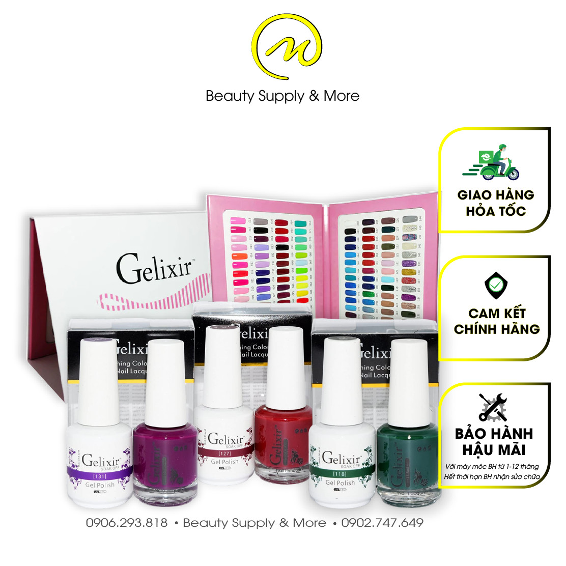 Sơn móng tay gelixir mỹ - bán theo set