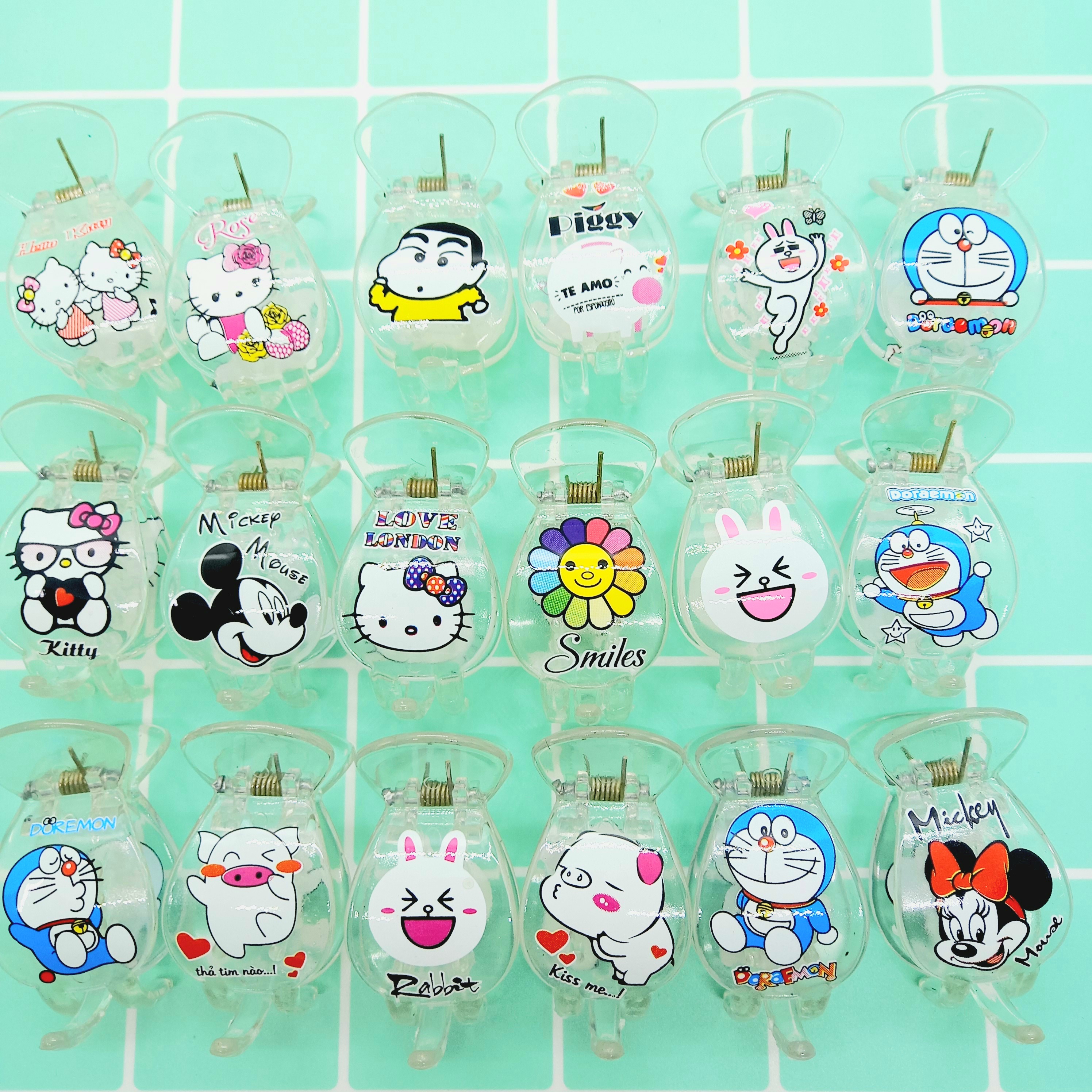 Kẹp càng cua 3 răng bầu tròn hoạt hình cute