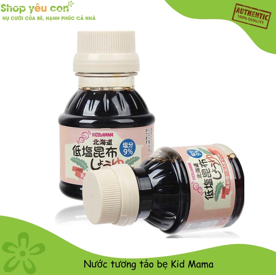 Nước tương tảo bẹ kid mama nhật bản 100ml cho bé ăn dặm
