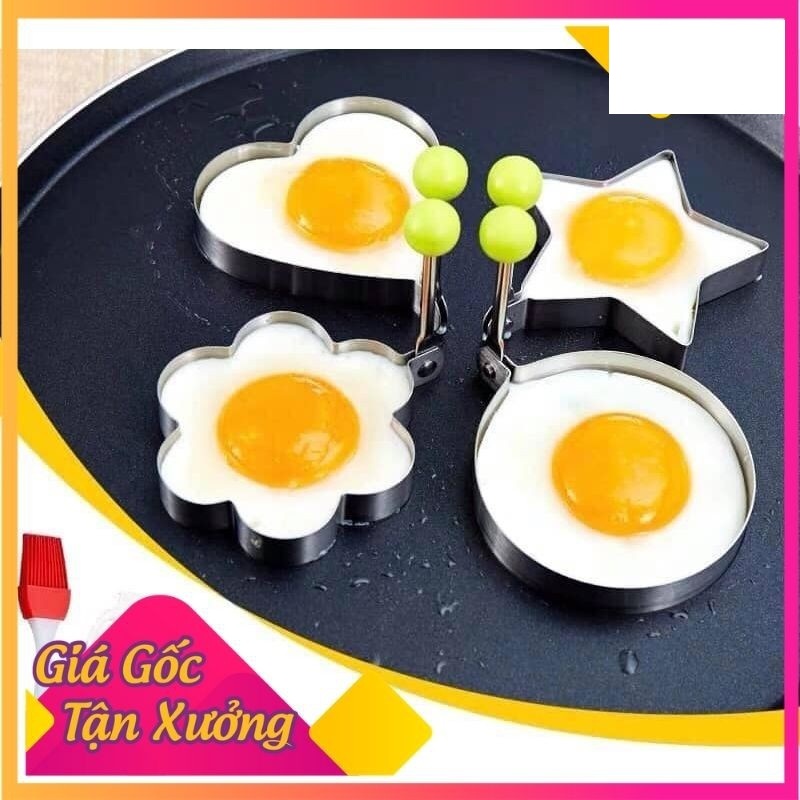 Khuôn chiên trứng inox nhiều hình ngộ nghĩnh - Dụng cụ chiên trứng làm bánh inox nhiều hình