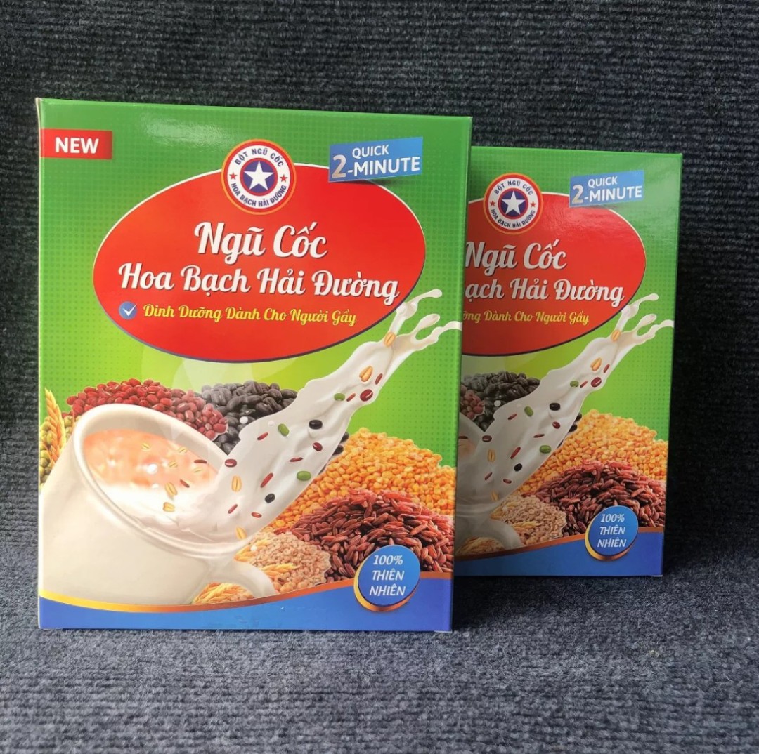 Combo 2 Hộp - Ngũ Cốc Tăng Cân Hoa Bạch Hải Đường - Tăng Cân an toàn hiệu quả cho mẹ sau sinh và trẻ nhỏ