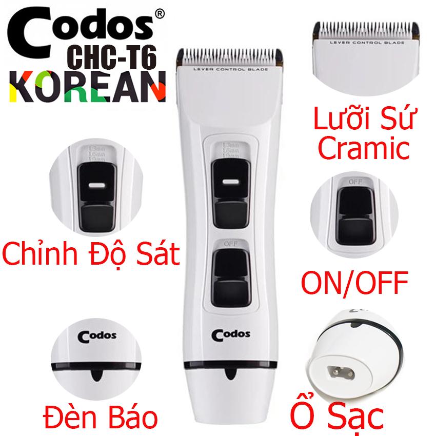 Tông đơ cắt tóc, tông đơ cắt tóc nam codos t6 tặng lược tony&guy cao cấp