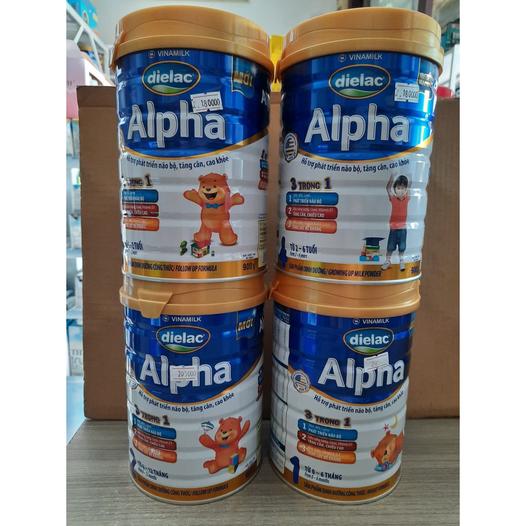 Sữa dielac alpha số 1, 2, 3 ,4 900g