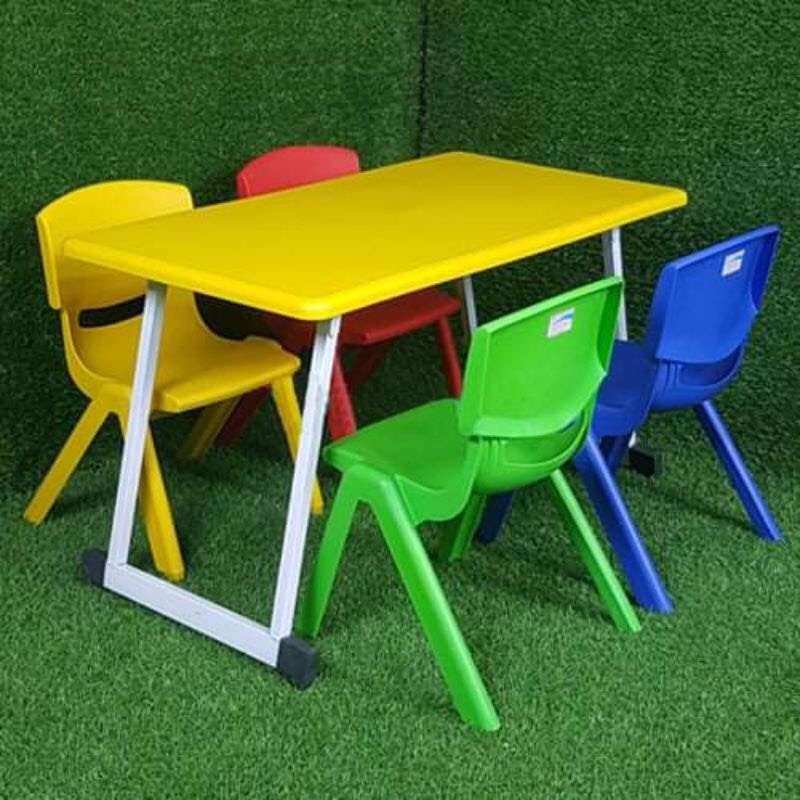Bàn Nhựa Đúc Nguyên Sinh Cho Bé Mầm Non, Bàn Mẫu Giáo CHÂN VUÔNG Gấp Gọn GIÁ XƯỞNG