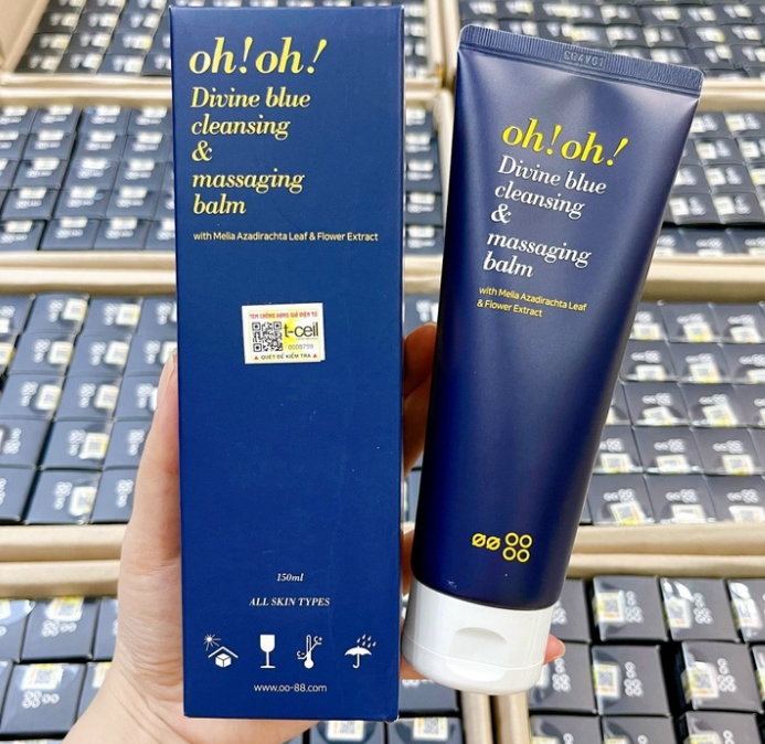 Sáp Tẩy Trang Làm Sạch Sâu, Trẻ Hóa Da oh!oh! Divine Blue Cleansing & Massaging Balm