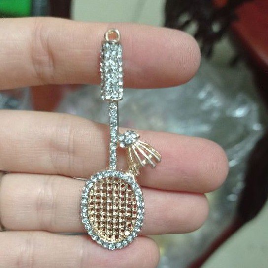 Móc khóa hình cây vợt và trái cầu lông, phụ kiện thời trang dành cho người chơi cầu lông