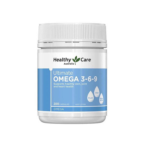 Viên uống Omega 3 6 9 Healthy Care Ultimate Của Úc 200 Viên - Omega 369 , Omega 3-6-9 tốt cho mắt, não và tim mạch