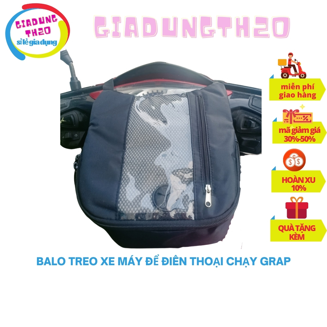 Túi treo đầu xe máy  treo ghi đông xe máy  để điên thoại đứng  để đồ tiện dụng cho grap  goviet- FH [ mẫu đứng ]  H47