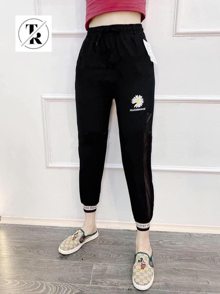Mẫu mới - quần đũi phối lưới thêu hoa cúc hot trend