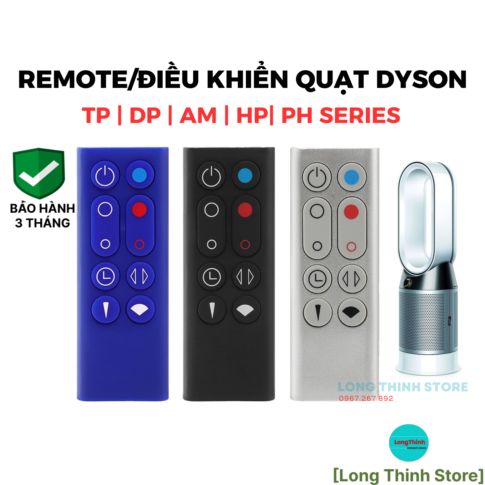 New 100% - Remote / điều khiển thay thế cho quạt Dyson