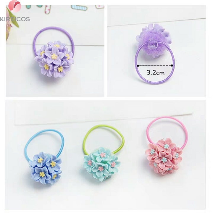 [HCM]Combo 2 Dây Cột Tóc Chùm Hoa Kute Xinh Xắn Cho Bé Gái Giao Màu Ngẫu Nhiên