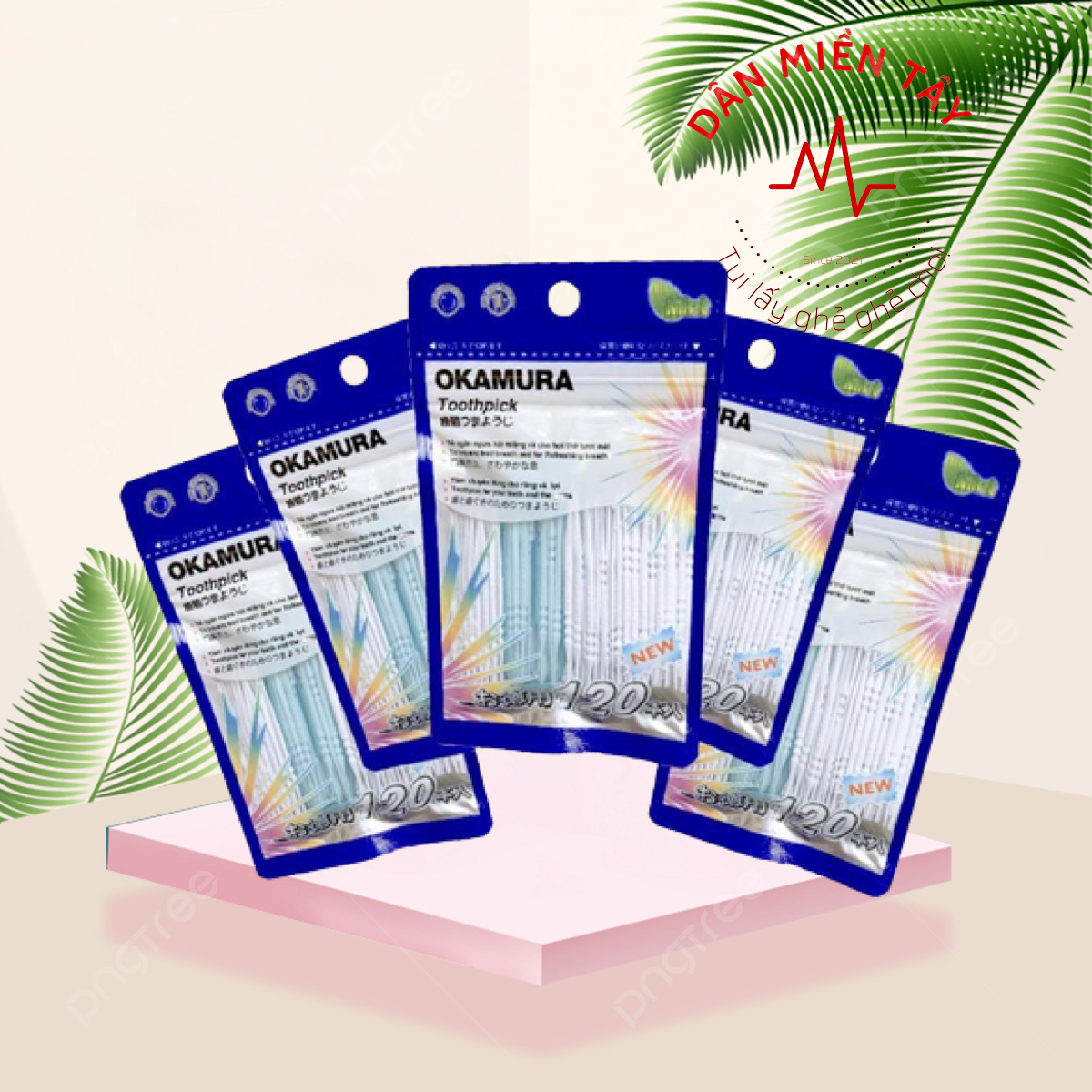 Combo 5 Gói Tăm Nhựa cao cấp Okamura Nhật Bản