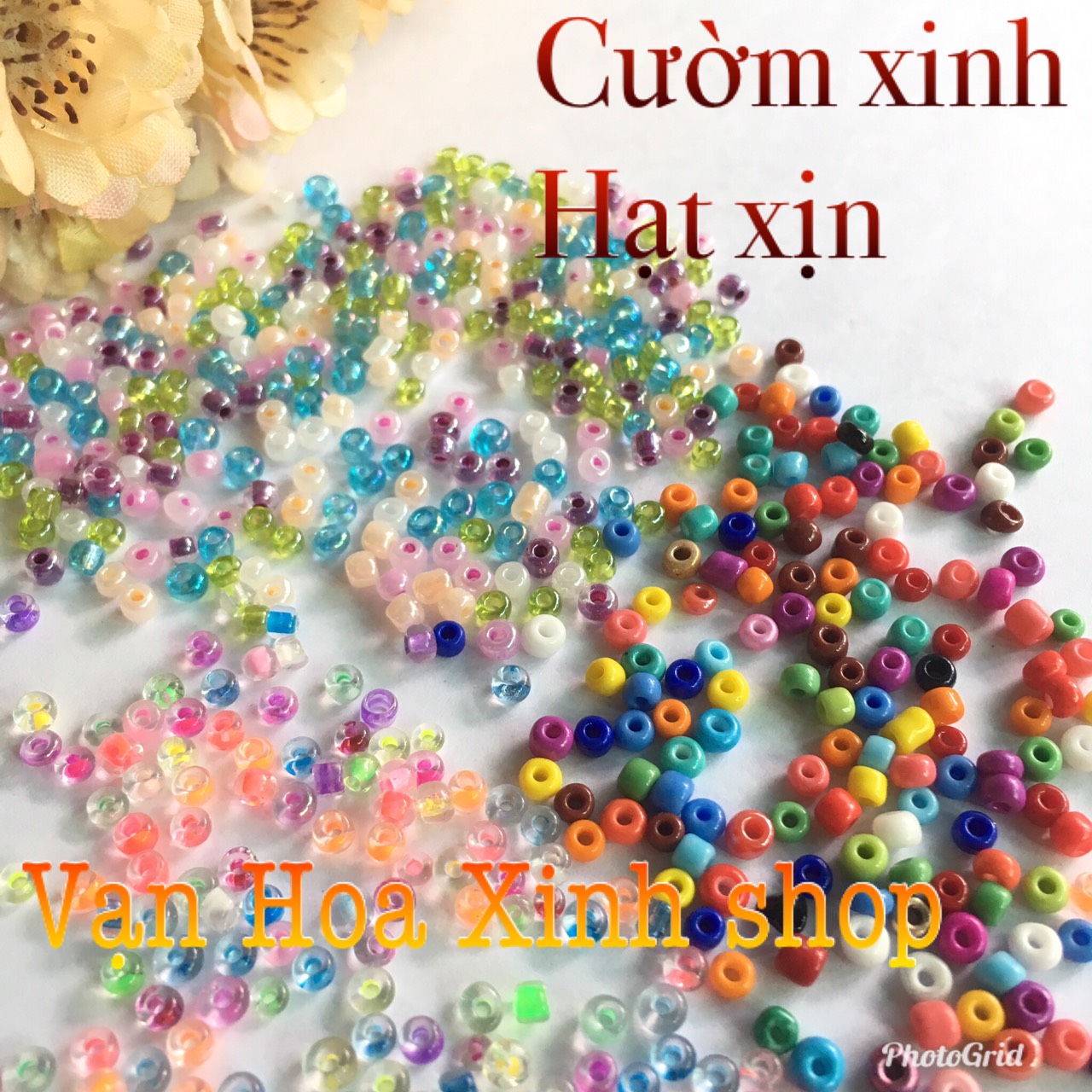 Hỗn hợp hạt cườm cát thủy tinh 3-5mm