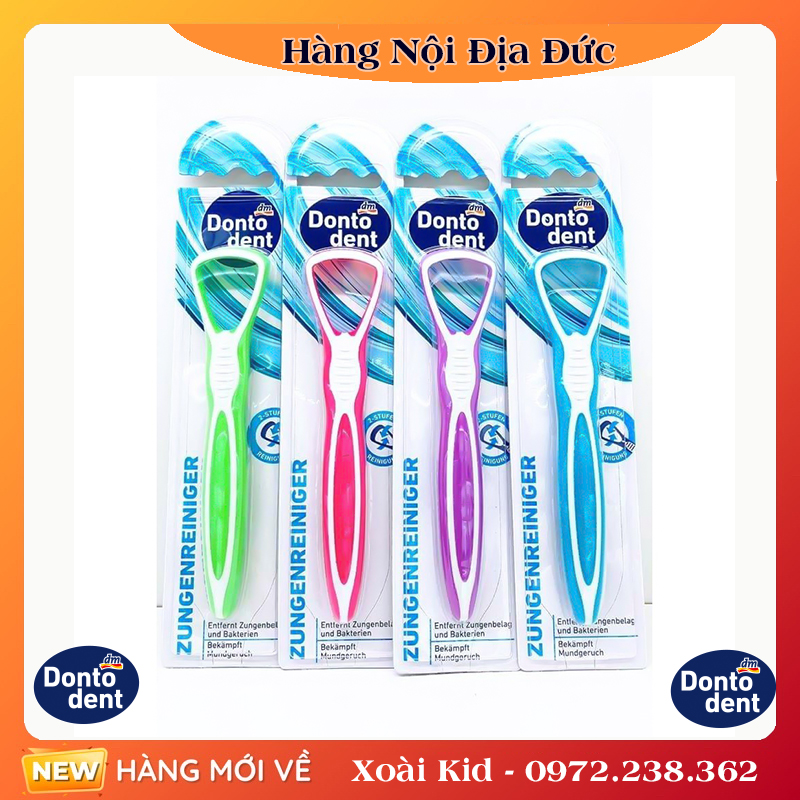 Dụng cụ cạo lưỡi Dontodent -Nội địa Đức Đủ Bill