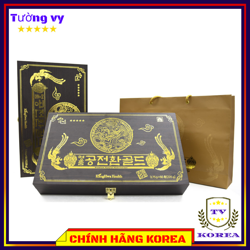 Đông trùng hạ thảo hộp gỗ Kanghwa, viên đông trùng hạ thảo hàn quốc, chavykorea