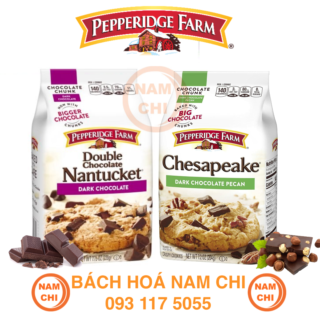 Bánh Quy Pepperidge Farm Chocolate Chunk Có 2 Vị Chesapeake Nantucket - Mỹ