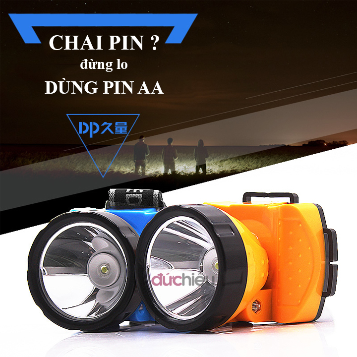Đèn pin đội đầu sáng mạnh dùng pin AA  Đức Hiếu Shop