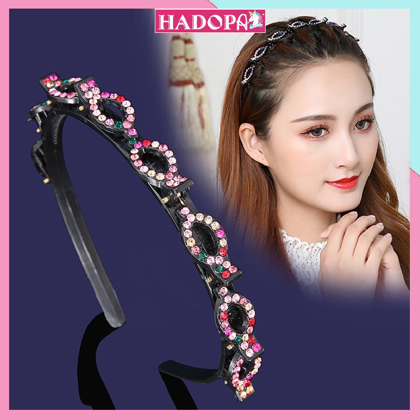 Bờm Tóc Sư Tử Đính Đá Có Kẹp Chia Tóc Cực Đẹp Cho Bạn Nữ  Tiểu Thư Sang Chảnh Phong Cách Hàn Quốc