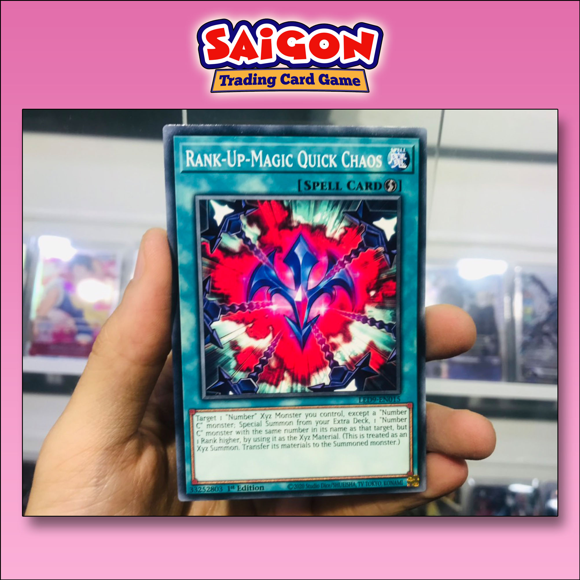 Thẻ bài yugioh mã led9-en015 - rank-up-magic quick chaos - common - 1st edition